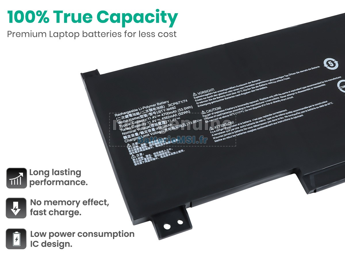 Batterie Pour MSI PRESTIGE 14 A12UC-067XPT