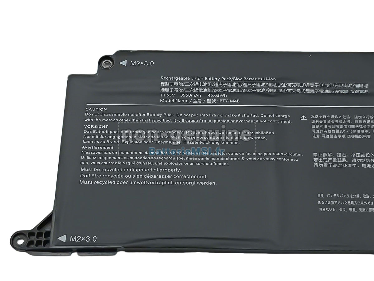 Batterie Pour MSI BTY-M4B
