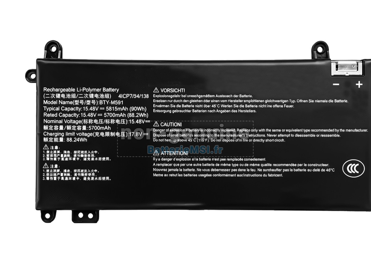 Batterie Pour MSI KATANA 17 B13 MS17U1